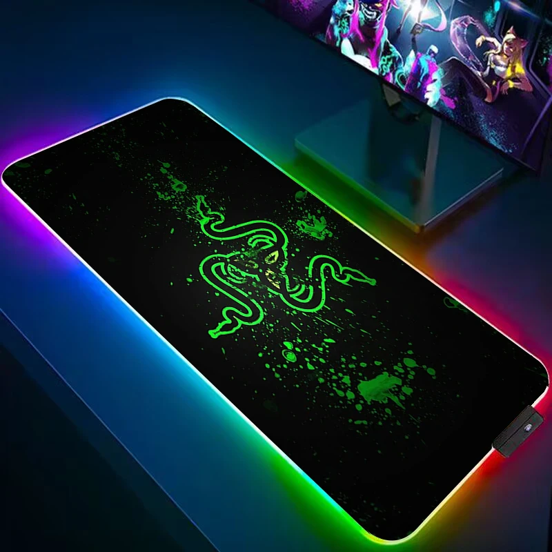 

Razer Mousepad Rgb Mouse Pad Pc Cabinet Desk Mat Keyboard Gaming Accessories Gamer Mats Anime Setup Mechanical Xxl 900x400 Large