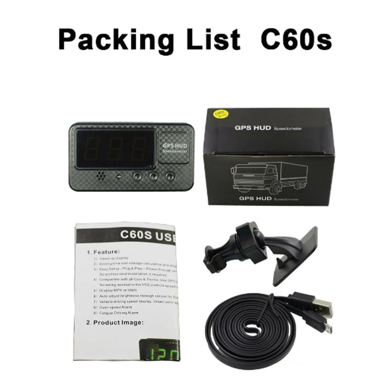 

Цифровой измеритель скорости 3 дюйма, GPS-спидометр, компас, превышение скорости, сигнализация для автомобилей, оборудование для безопасного ...