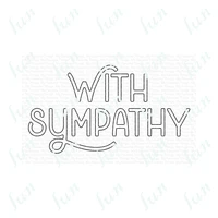 with sympathy word metal cutting dies scrapbook diary decoration stencil embossing template diy greeting card handmade 2022 new
