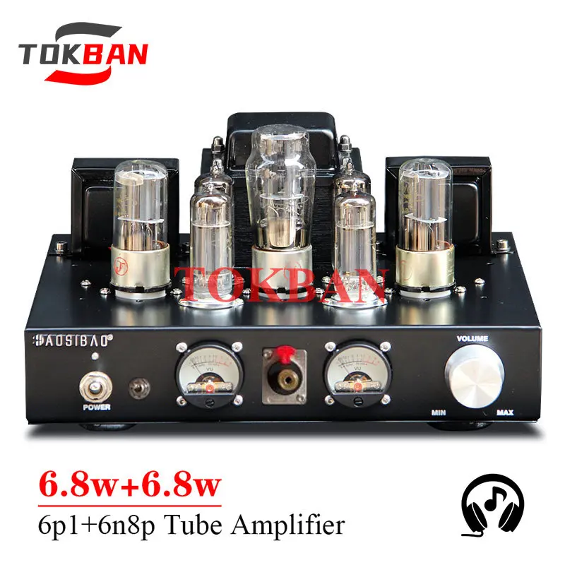 

Tokban 6p1 Vacuum Tube Amplifier Headphone Amp 6.8w*2 High Power Low Noise Vu Meter Sound Warm Sweet Class A Amplifier Audio