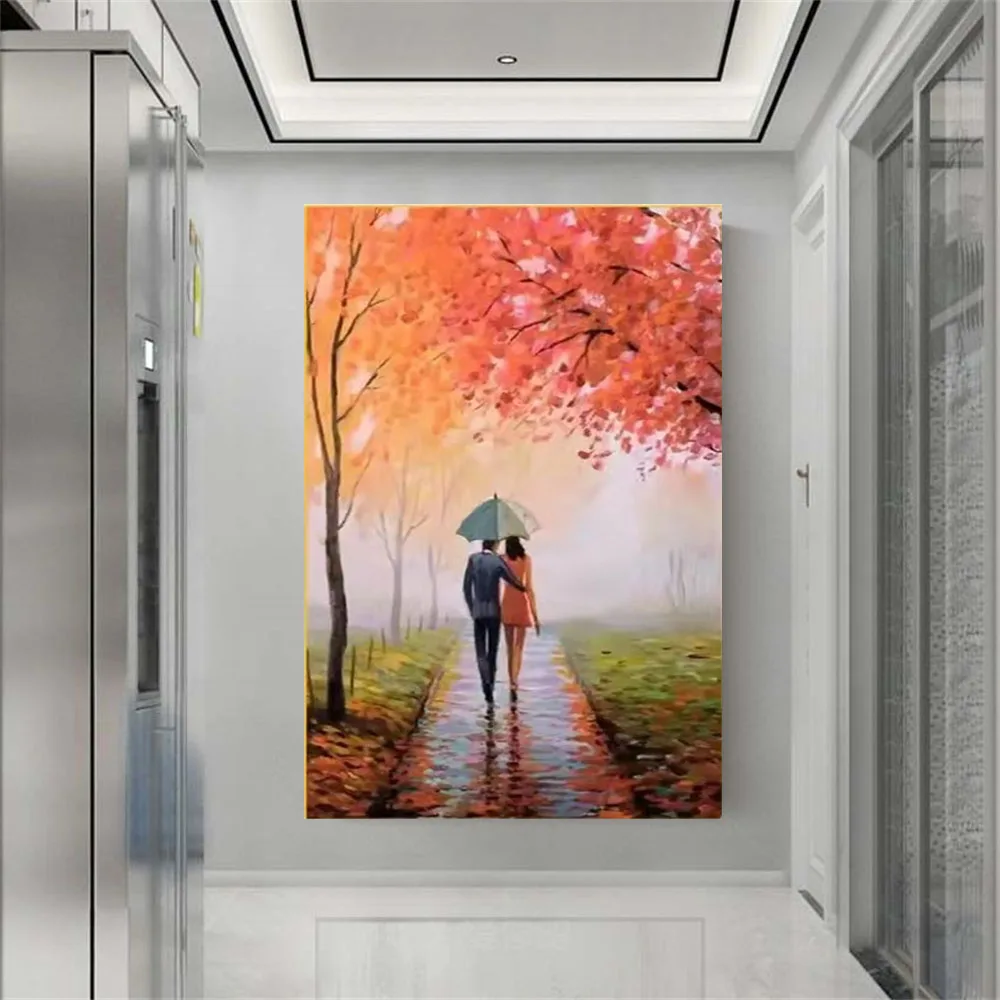 

Холст для влюбленных, ручная роспись, абстрактная картина маслом ручной работы, Современное украшение для дома, искусство крыльца