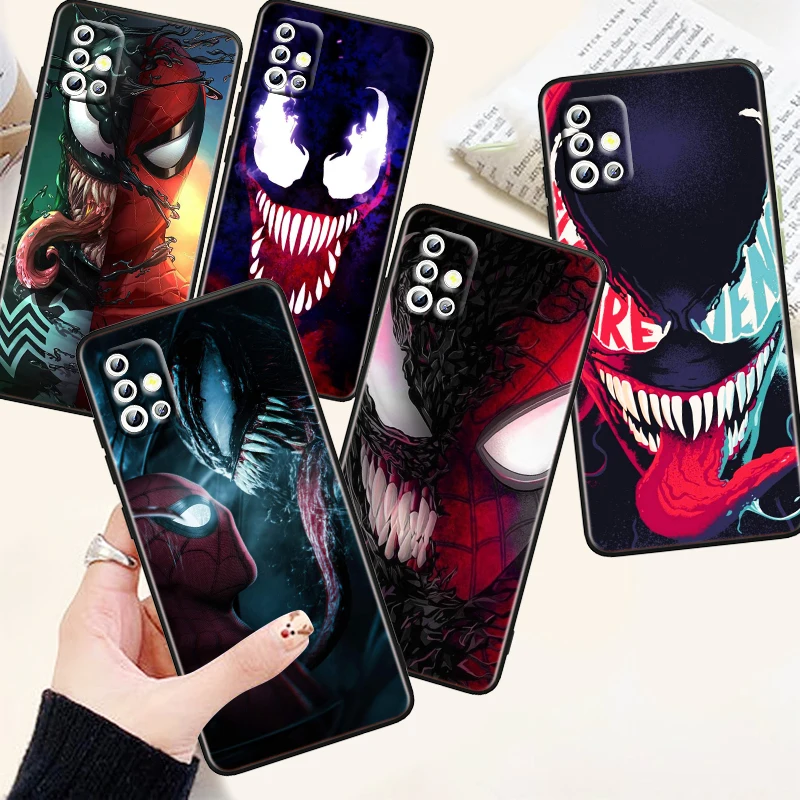 

Venom Superhero Spiderman Phone Case For Samsung A73 A72 A71 A54 A53 A52 A51 A42 A33 A32 A23 A22 A21S A13 A04 A03 5G Black