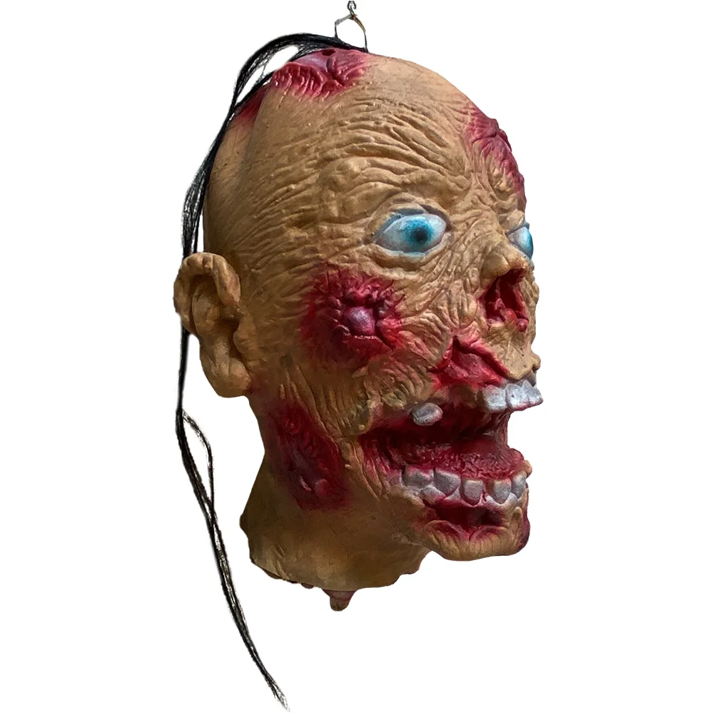 

Head Pendant Scary Prank Prop Body Part Blood Decor Broken Parts Fake Human Halloween Movie props replica