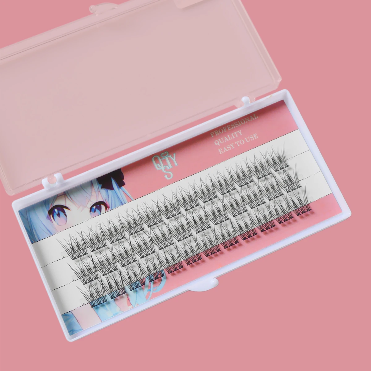 Рыбий хвост кластер ресниц натуральное наращивание 1 коробка/36 пучков 3D