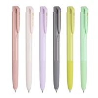 creative personality solid color gel pen macaron limited edition press pen black water pen 0 5mm low price wholesale