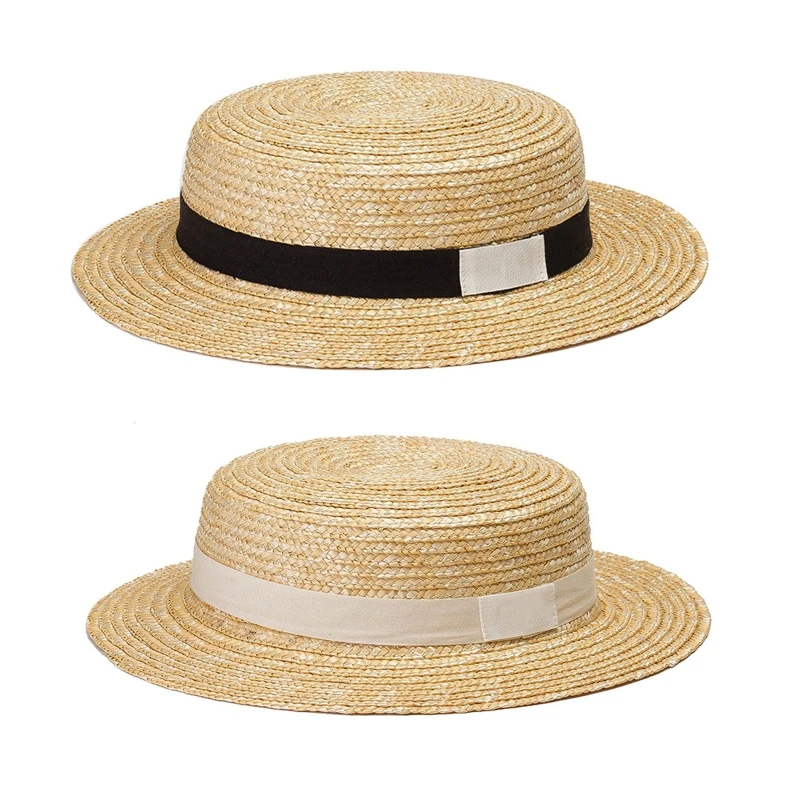 

Children Summer Beach Straw Hat Jazz Cap Outdoor Breathable Hats Boys Sunhat