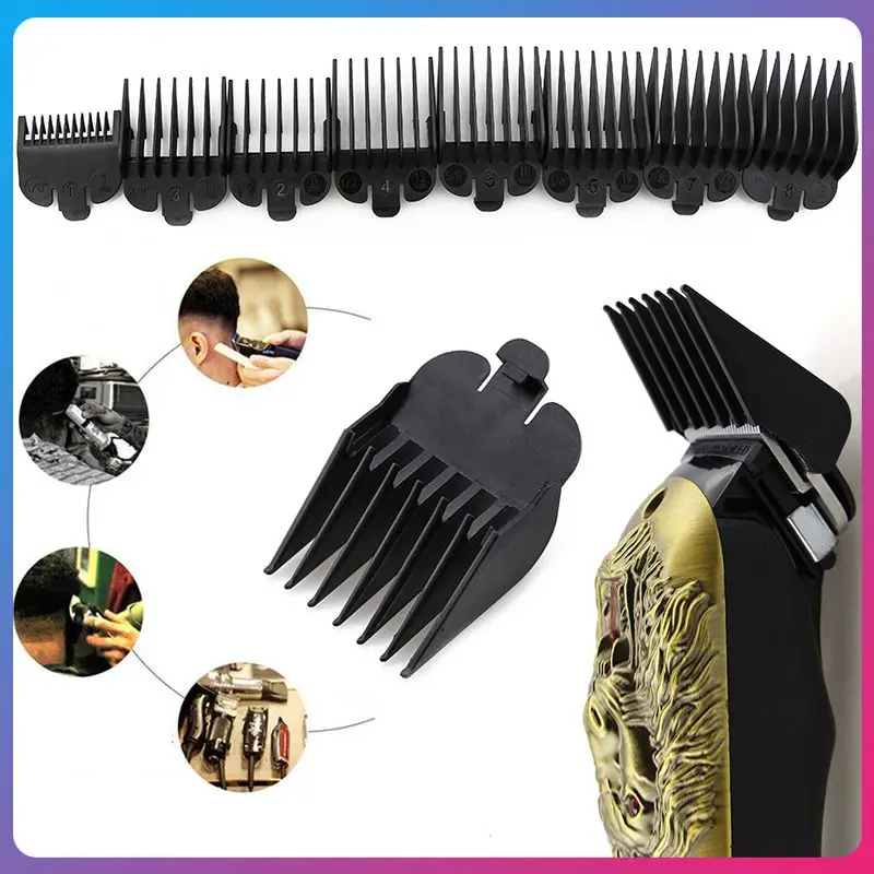 

8pcs/set Universal Hair Clipper Limit Comb Guide Attachment Barber Replacement Hair Trimmers Clipper Accessories Plastic Comb