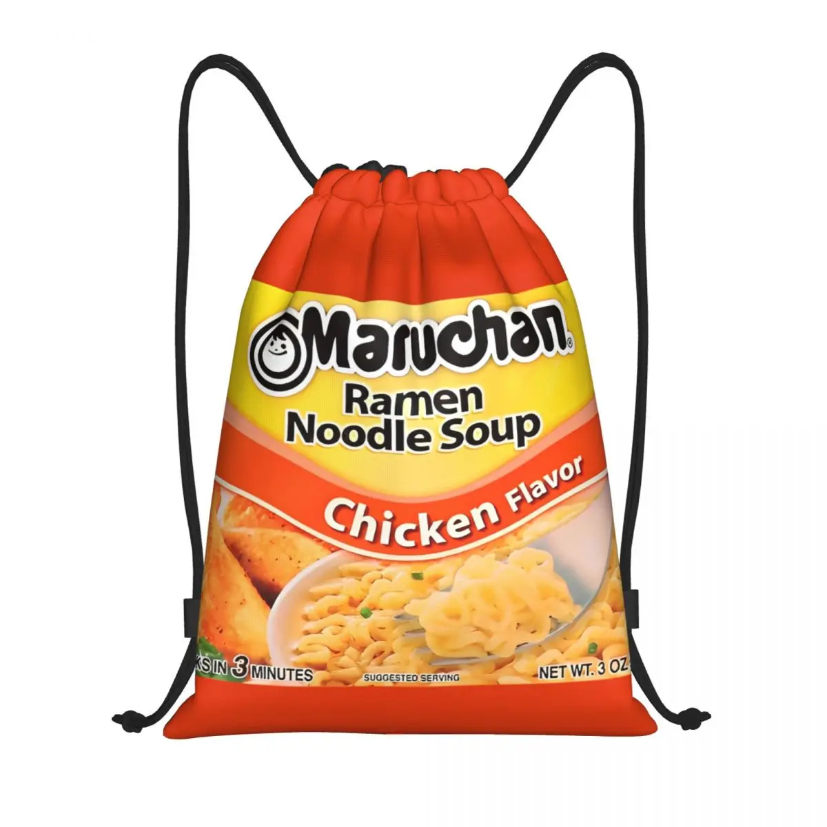 Суп с лапшой Ramen сумки на шнурке со вкусом курицы спортивный рюкзак сумка для йоги