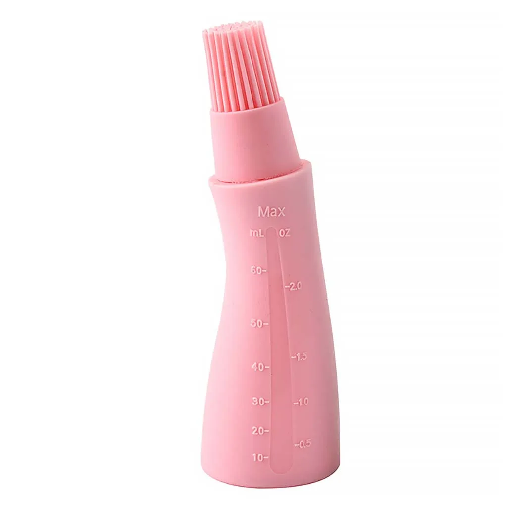 

Non-transparent Silicone Baking Brush with Crooked Oil Bottle Heat Resistant Basting Brush with Scales