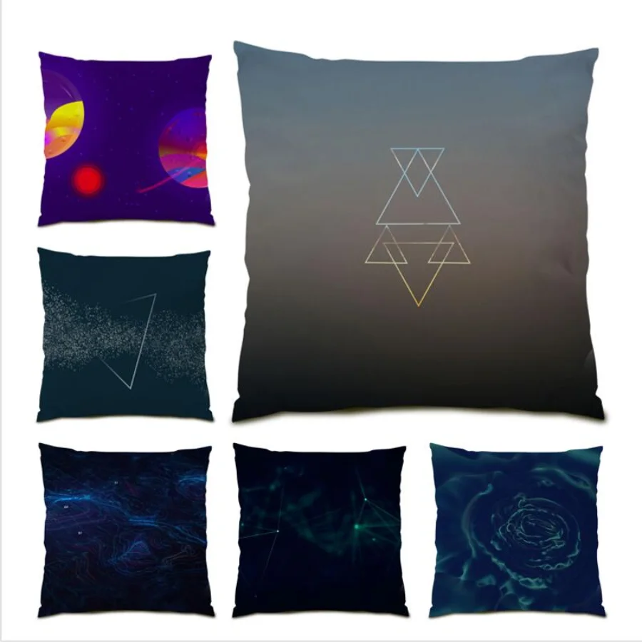 

Abstract Throw Pillow Covers Home Decor Cushion Cover 45x45 Living Room Decoration Poster Line Geometric Square Velvet Bed E0655
