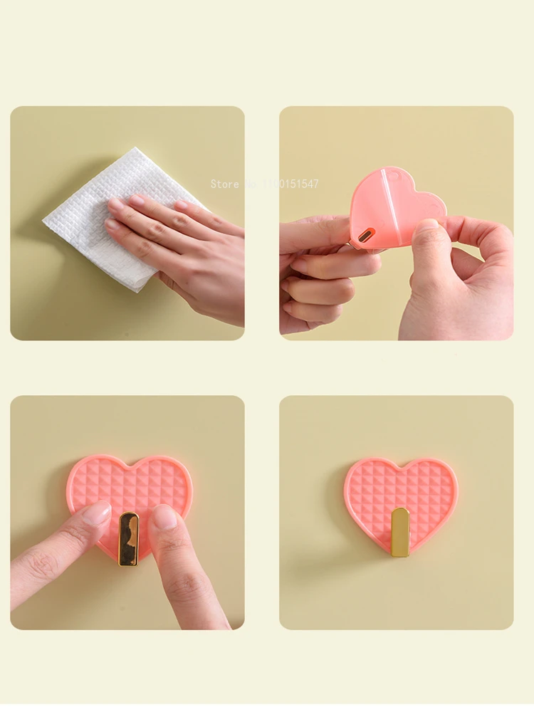 4 комплекта крючков для влюбленных настенный крючок с милым сердцем девушек