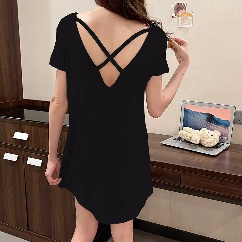 

Women Sexy Silk Satin Night Dress Sleeveless Nighties V-neck Nightgown Nightdress Lace Sleepwear Nightwear For Women S-XXL Size