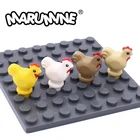 Marumine 95342 pb01 курица с черными глазами и красной расческой и Узорчатым рисунком, набор моделей, строительные блоки, Строительный набор для детей