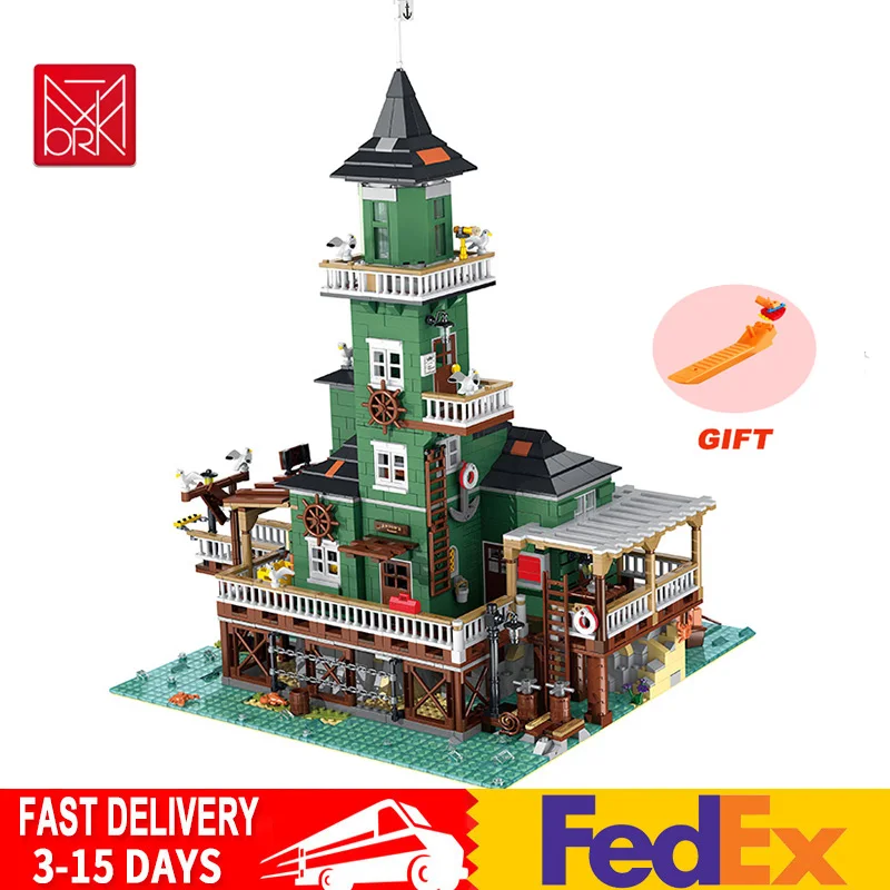 

Compatible with Lego Sets House Street View City Architecture Models Lighthouse Modular Building Blocks Toys children's Gifts