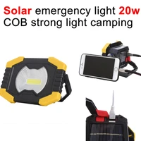 1pc solar led cob work light 180 degrees adjustable lantern built in battery spotlight rechargeable for outdoor emergency light
