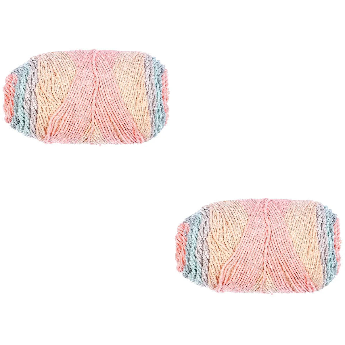 

2 Rolls Multi- Colored Acrylic Yarn Gradient Cotton Yarn Knitting Yarn Material Crochet Cotton Thread for Knitting Crochet and