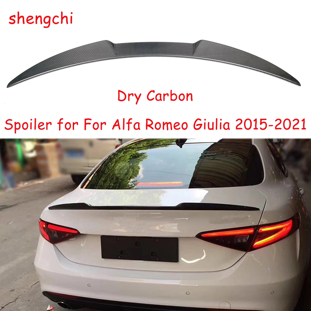 Задний спойлер Alfa Romeo Giulia для Sedan сухой из углеродного волокна задний утиный хвост