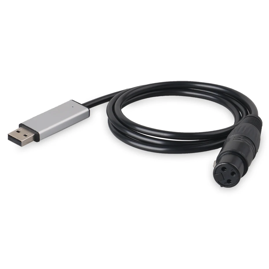 Дешево Адаптер интерфейса ALIEN USB-DMX для ПК, контроллер USB DMX512, регулятор сигнала, диммер для DJ сцены, движущееся Лазерное освещение