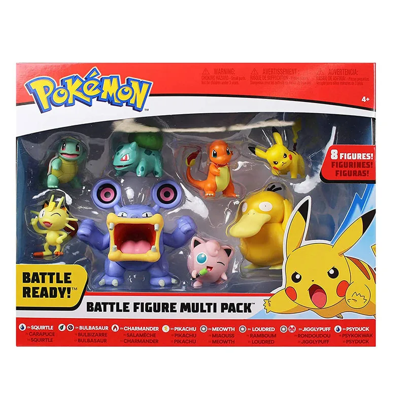 

8pcs/set Pokemon Pikachu Figures Popplio Rowlet Cosmog Metang Eevee Litten Wobbuffet Pika Action Figures Toys for Children Gifts