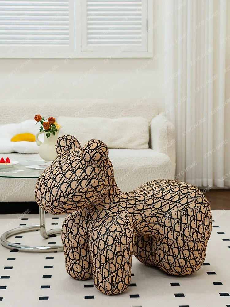 

Creative Little Horse Stool Plastic Furniture Luxury Living Room Bedroom Cartoon Animal Sofa Seat Design Dog Stools