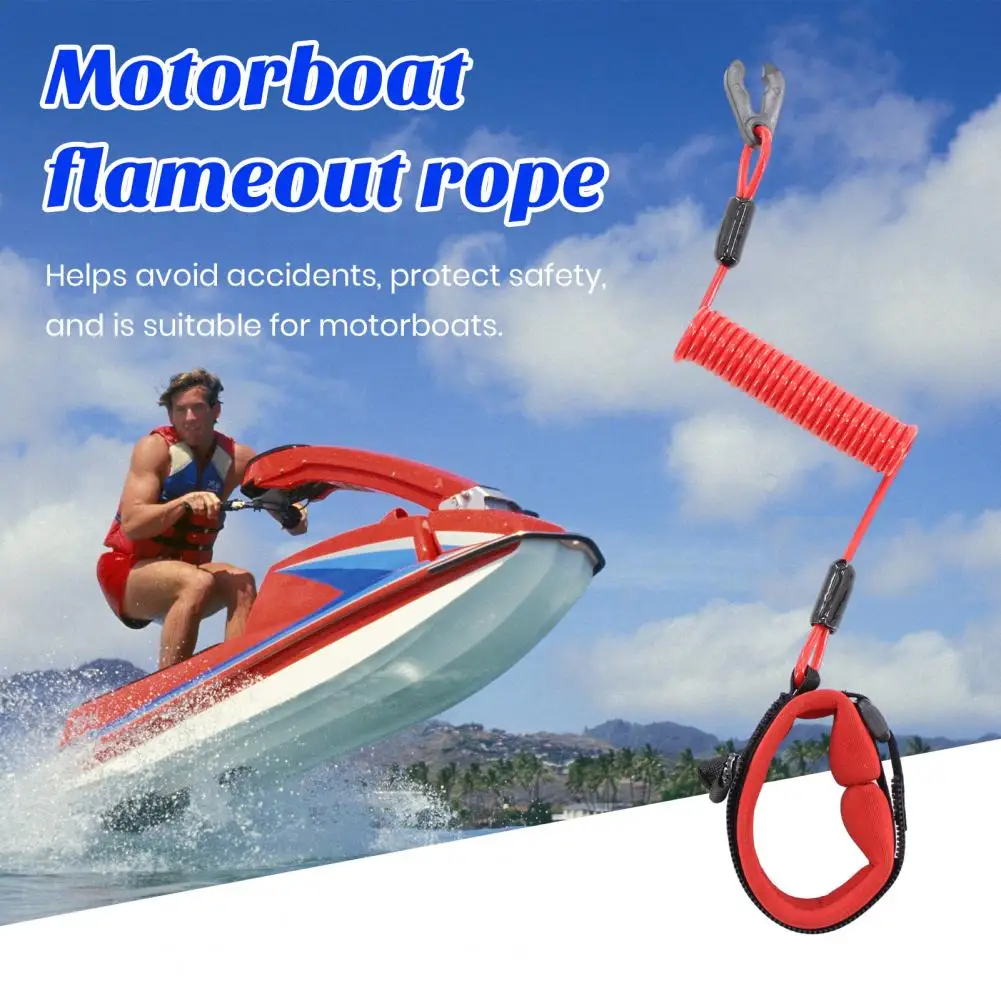 Stop Switch Safety Lanyard Strap Replacement Effortlessly Secure Boat With Universal Outboard Motor