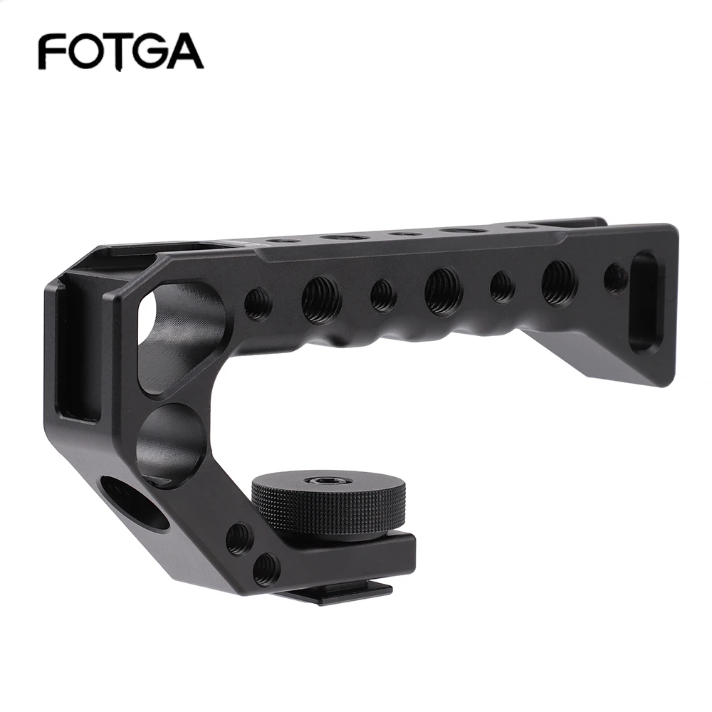 Купи Camera Top Handle Hand Grip Handgrip Arri Locating Screw Monitor Mic Rig Cold Shoe for Nikon Canon Sony DSLR Camera Cage handle за 1,250 рублей в магазине AliExpress