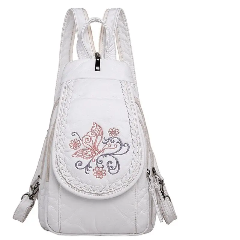 Модные женские сумки с вышивкой маленький рюкзак высокое качество Мягкий