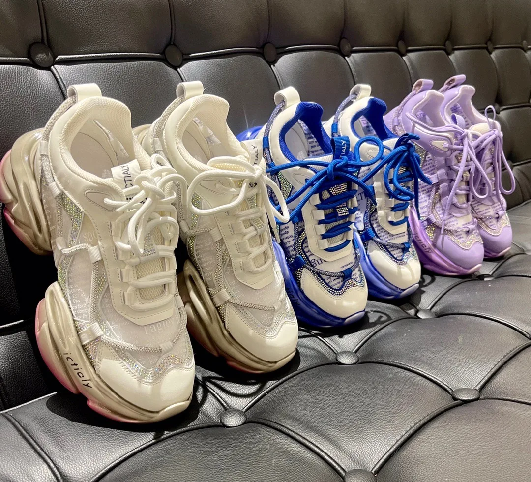 Женские сетчатые кроссовки из натуральной кожи