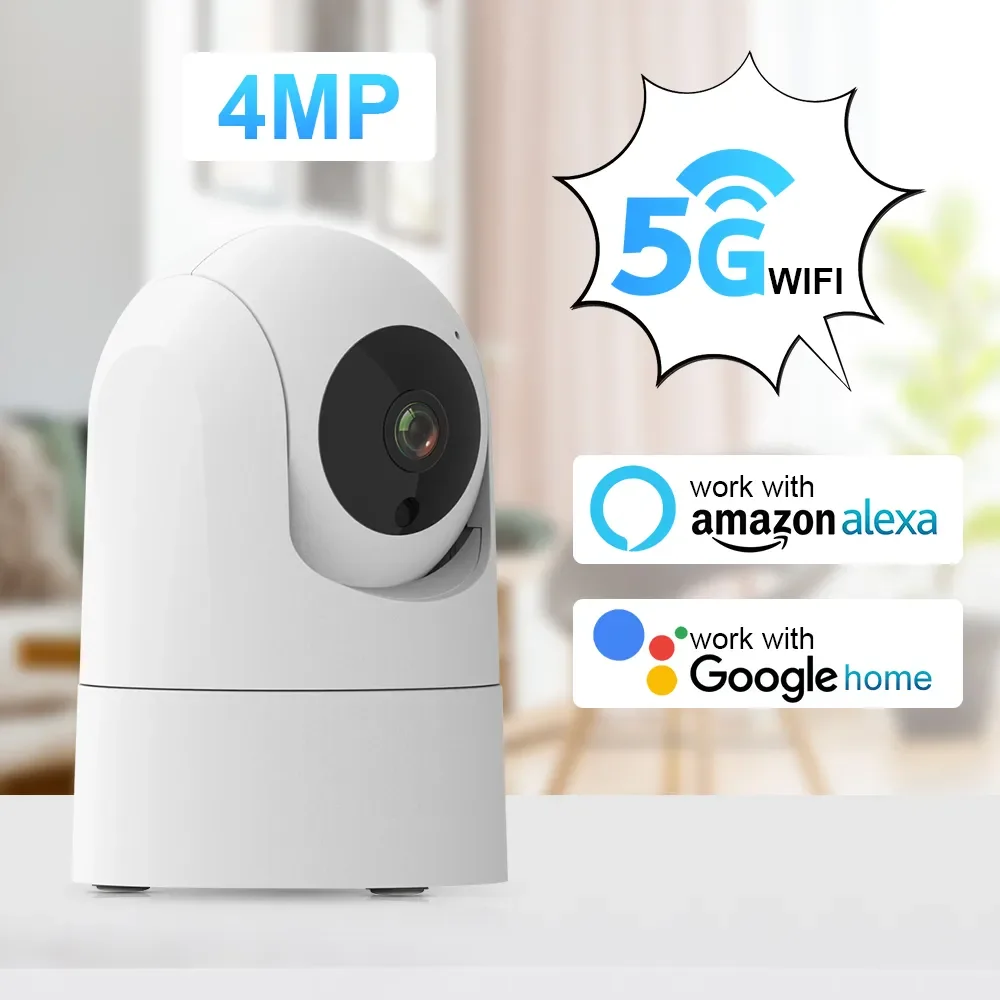 

4MP 2K IP Camera 5G WiFi Baby Monitor 1080P Mini Indoor CCTV Security 2K 4MP AI Tracking Audio Video Surveillance Camera Alexa