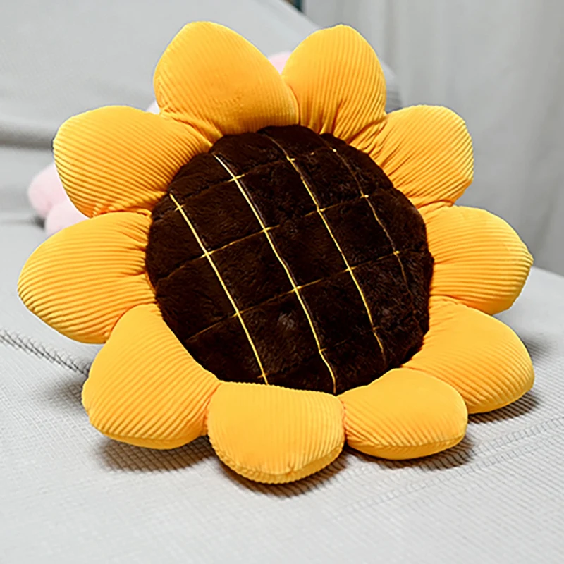 

Flower Floor Pillow Seating Cushion Mat Sunflower Shaped Decor Plush Throw Pillows Cushions For Home Room Decor 19 Inch