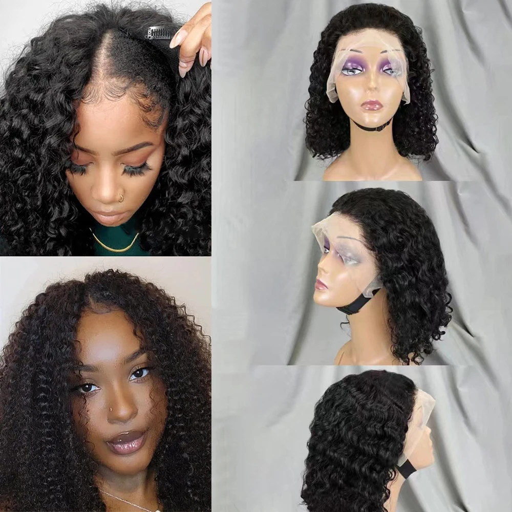 Bliss Water Wave Lace Front Wigs for Women 13x4 Transparent Lace Frontal Short Wig Human Hair Pre Plucked Brazilian Remy Bob Wig