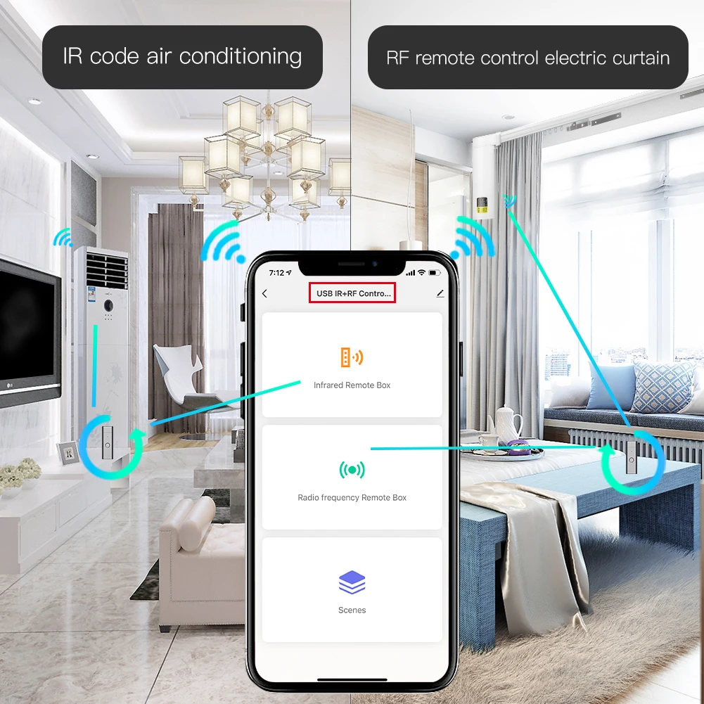 Смарт-пульт дистанционного управления MoesHouse Tuya беспроводной инфракрасный Wi-Fi