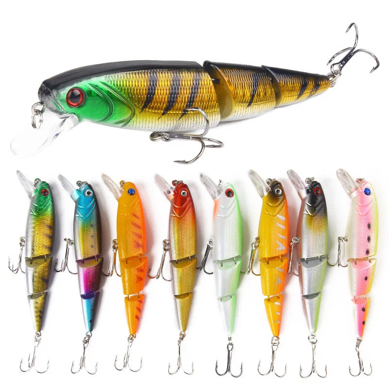 

Hot Wobblers Multi-section Fishing Lure Minnow 11.5cm 15.1g Isca Artificial Hard Bait Crankbait Trolling Bass Pike Perch Tackle