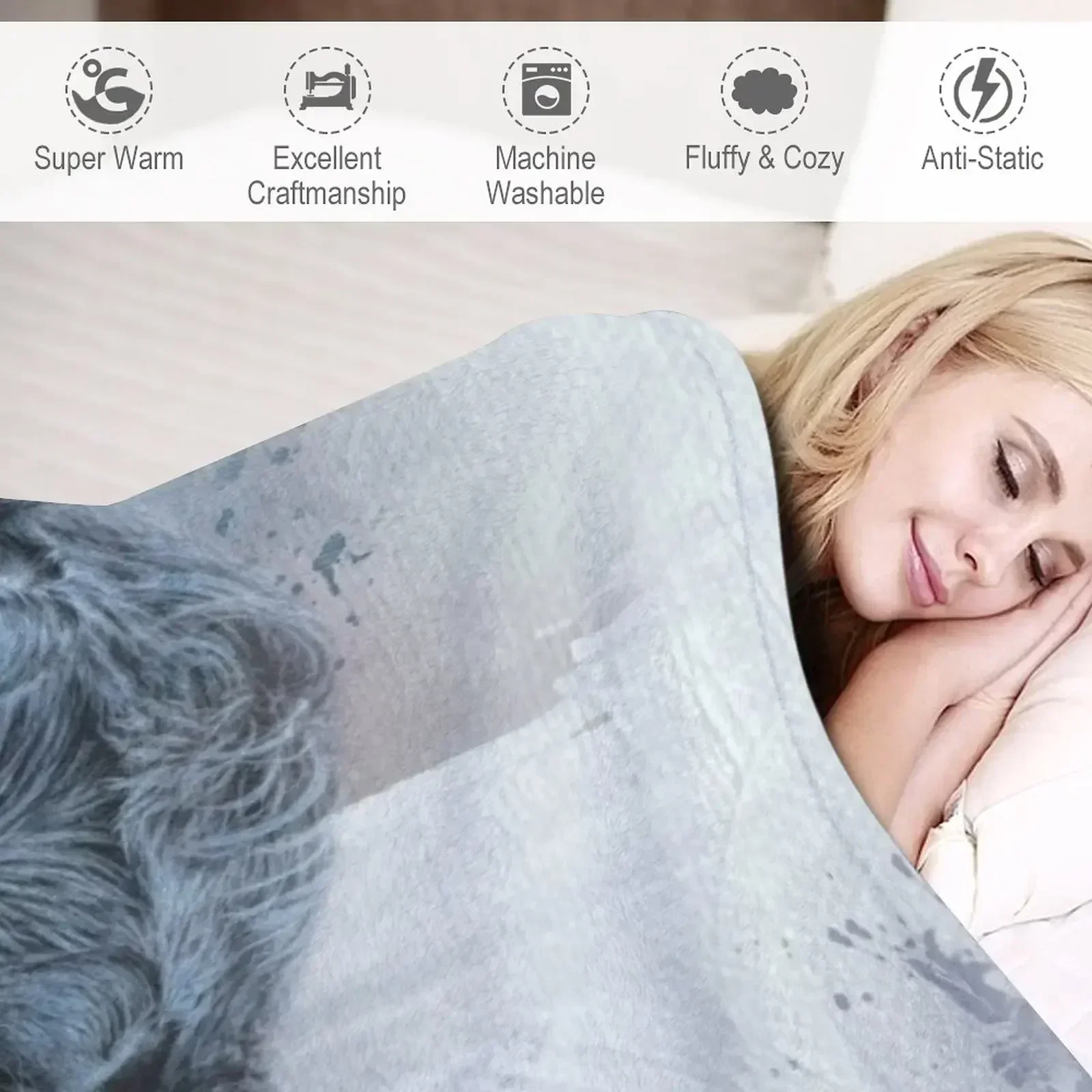 Черное одеяло Aberdeen Angus One движущиеся утяжеленные туристические пушистые одеяла