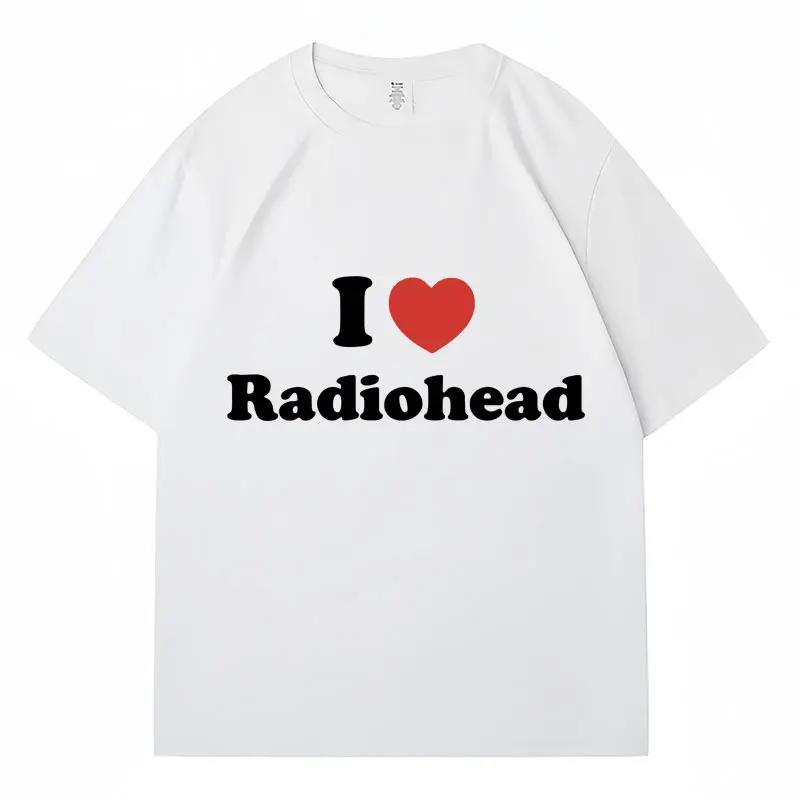 I Love Radiohead модная футболка с принтом большого размера из 100% хлопка для мужчин и