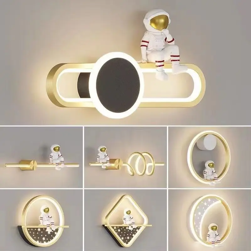

Children's room astronaut wall lamp series hanging bedside three-dimensional astronaut bedside lamp