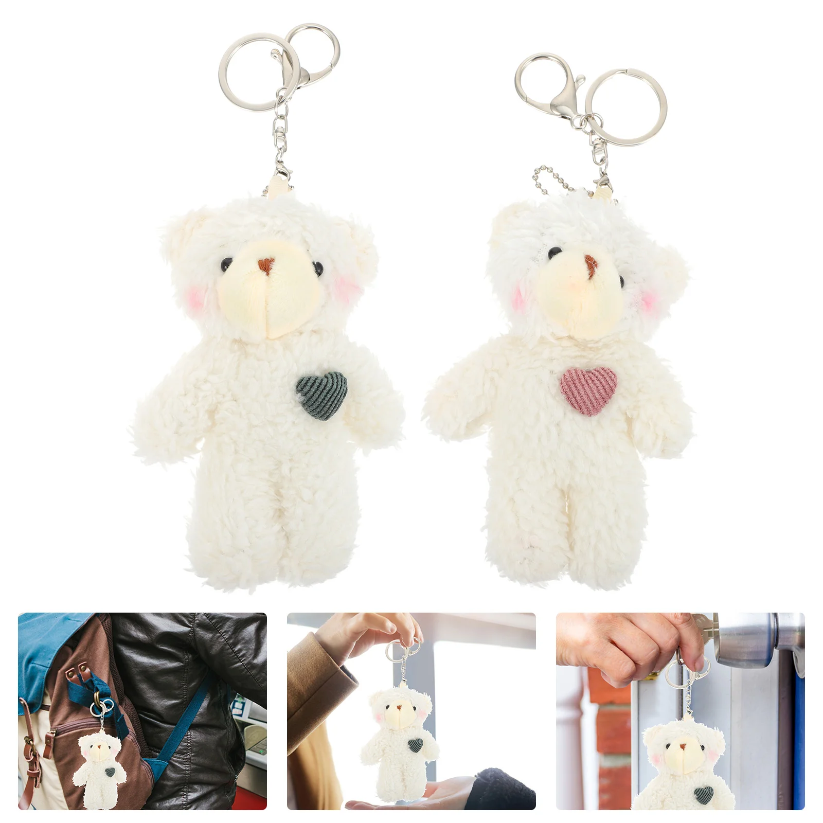 

Keychain Plush Pendant Hanging Decor Stuffed Key Mini Kawaii Animals Tiny Lovely Keyring Toy Adorable Animal Charm Diy Cute