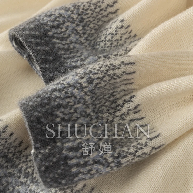 Рисунок 3 - SHUCHAN, жаккардовый кашемировый свитер с градиентом