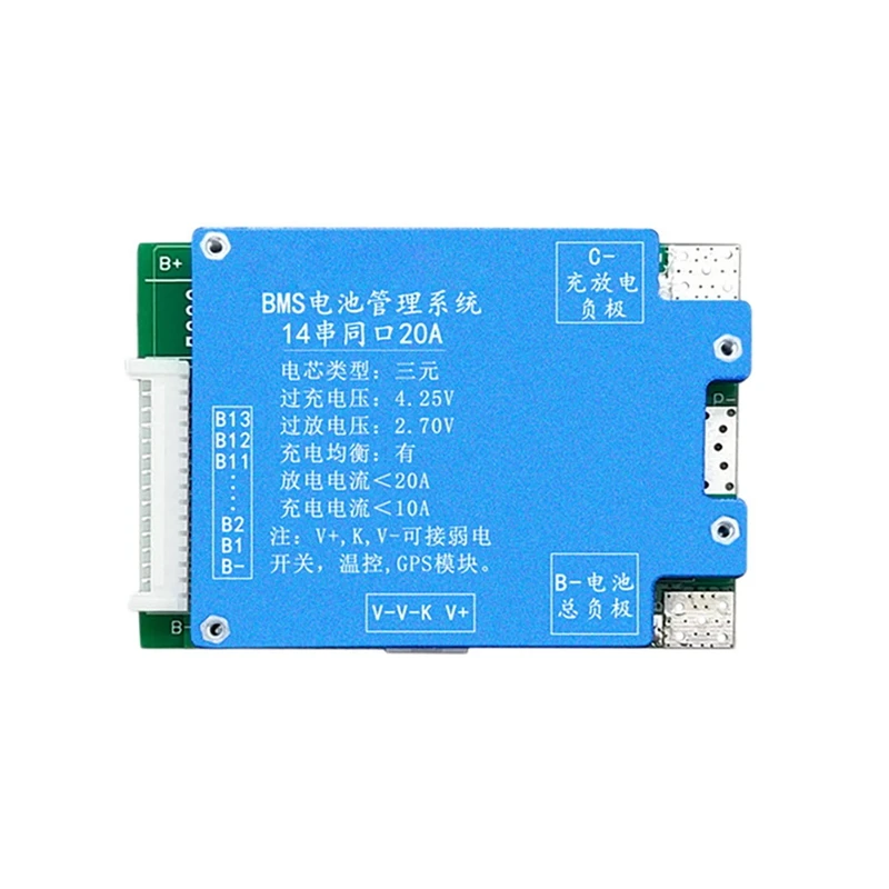 

18650 Battery Bms 14S 52V Li-Ion Battery Common Port Charging Pad With NTC Temperature Protection For Escooter