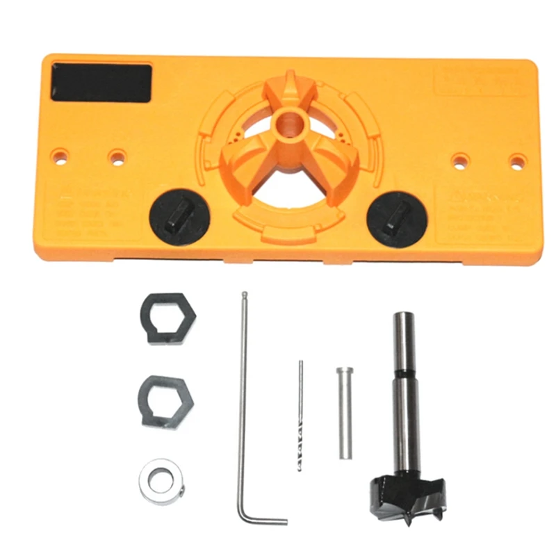 

Concealed 35MM Cup Style Hinge Jig Boring Hole Drill Guide + Forstner Bit Wood Cutter