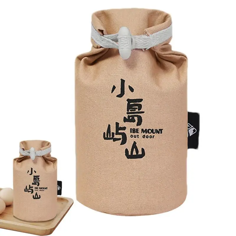 

Camping Rice Drawstring Bag Camping Decor Rice Holder Containers 680ml Anti Slip Exquisite Rice Storage Bag For Coffee Beans