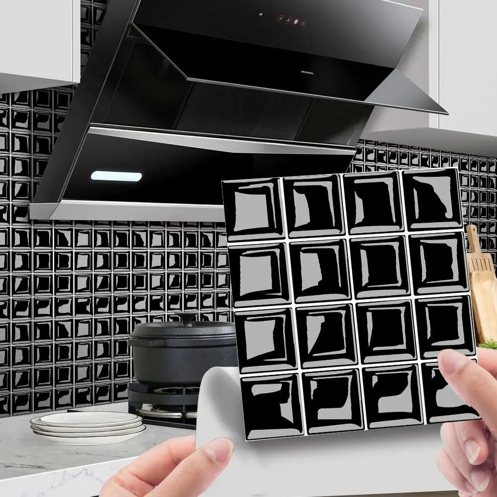 10 шт. 10x10 см мозаичная плитка настенная наклейка ПВХ 3D мозаика хрустальная