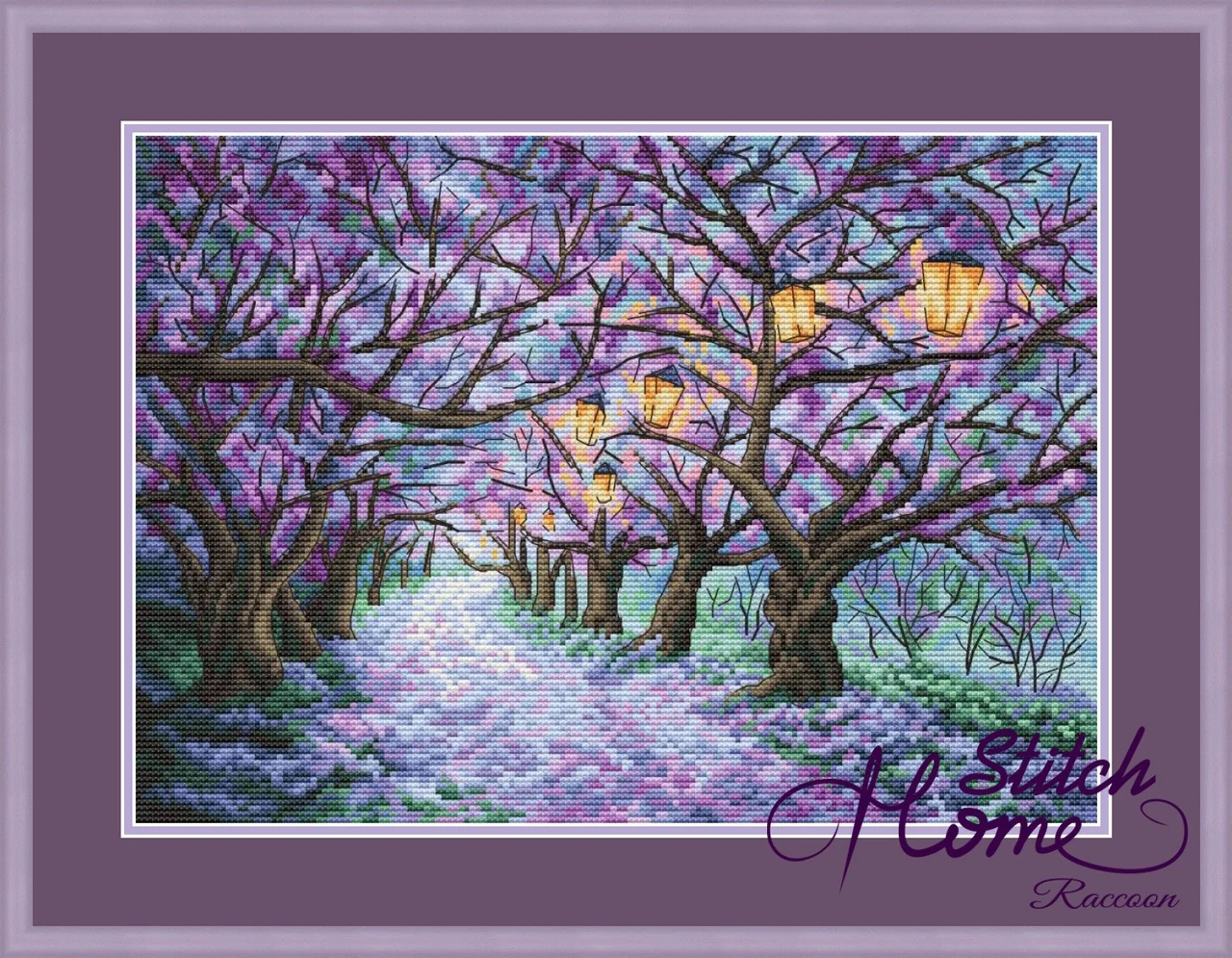 

Cross Stitch Canvas Kit, DIY Embroidery, Se Threads, Handicraft Scenery, Rose in Vase, Dream Twilight Lane 41-32