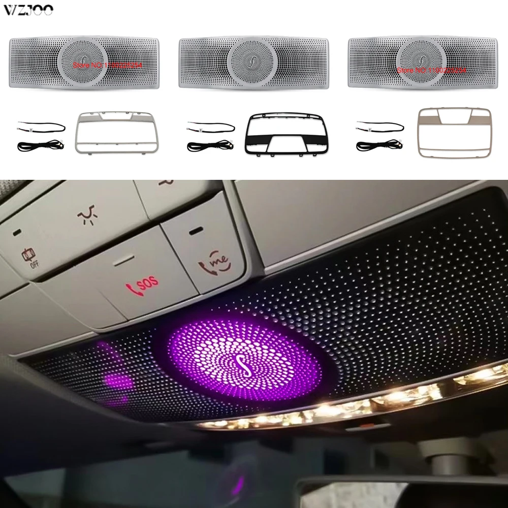 64 Colors LED Roof speaker Tweeter Cover For Mercedes Benz C/GLC/E/S W213 W205 X253 Metal Ambient Light Decorative |