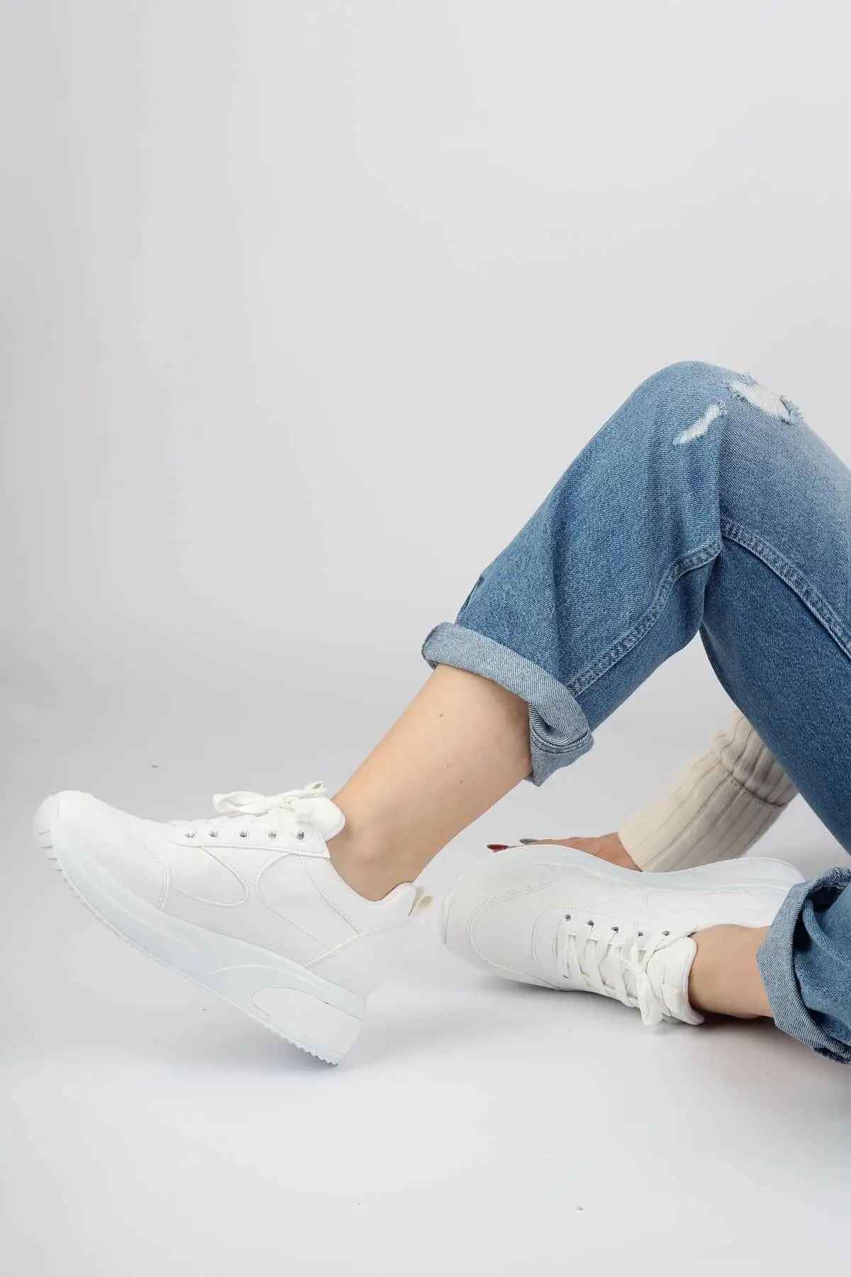 

Women Vulcanized Shoes White Sneaker Printed Breathable Running Shoes Casual Ladies Sneakers Light Sport Shoes