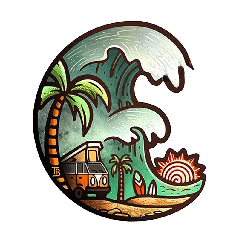 Наклейки на автомобиль, наклейки на мотоцикл, декор для серфинга, Vanlife, креативная искусственная модная доска для серфинга, декор для багажника, Стайлинг автомобиля