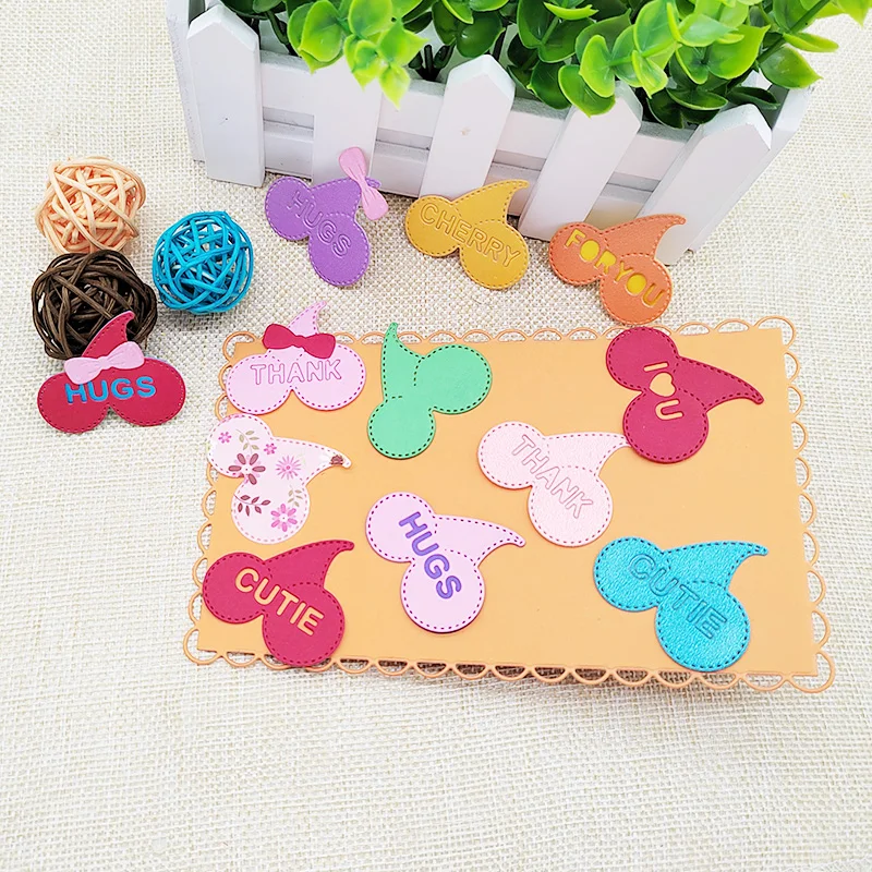 Новинка 2022 прямоугольные металлические Вырубные штампы в форме вишни для