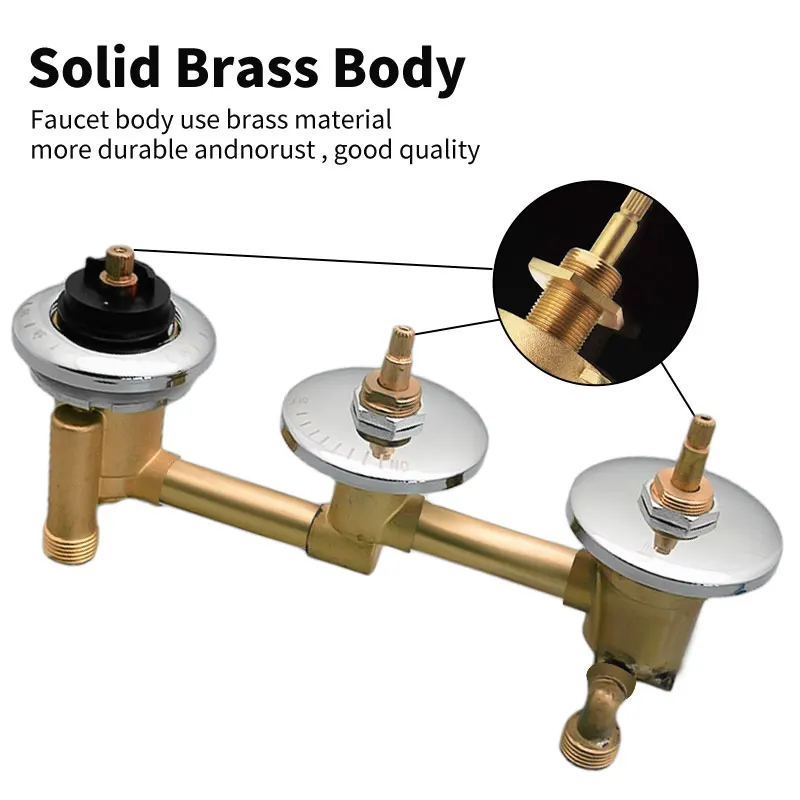 Разделенный смеситель для ванны трехсекционный водоотделитель аксессуары