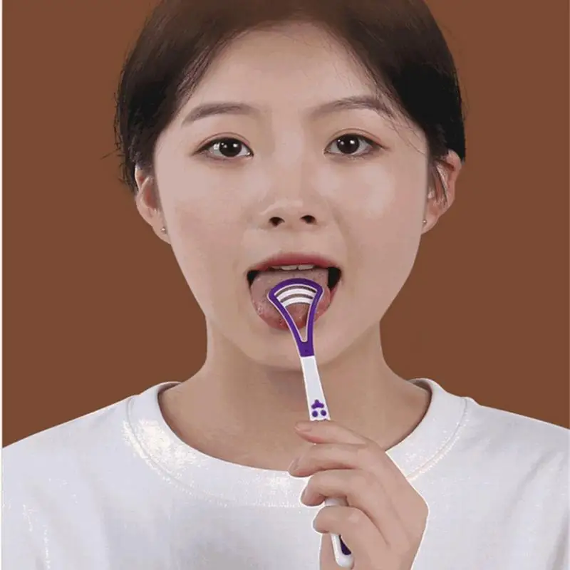 

Tongue Scraper Oral Cleaner Brush Fresh Breath Cleaning Coated Toothbrush Hygiene Care Tools Oral Care