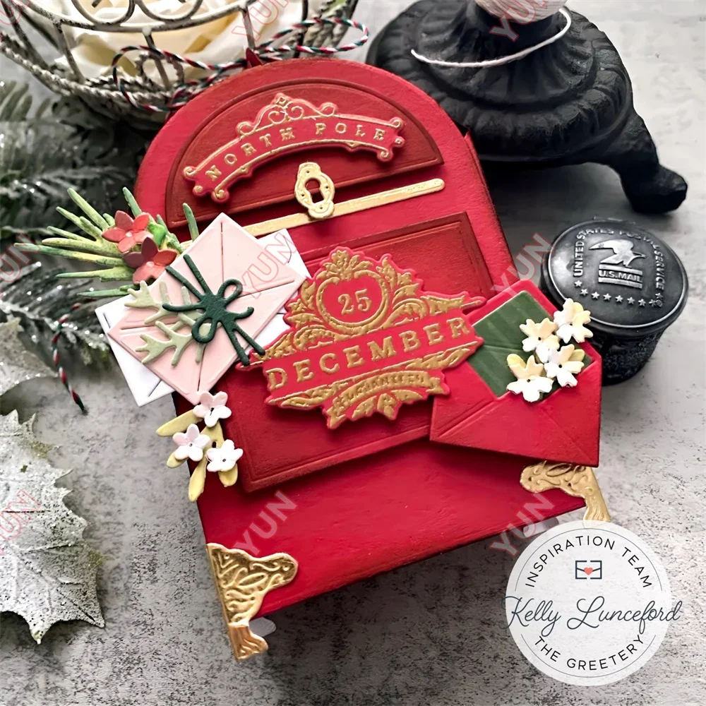 Новые рождественские наклейки с надписями о праздничном интерьере в коробке